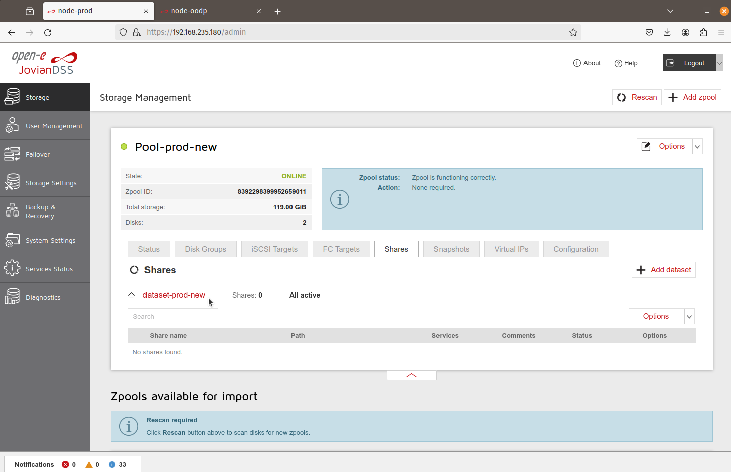 node-prod: dataset no longer marked Ds