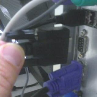 Attaching the serial cable to the server